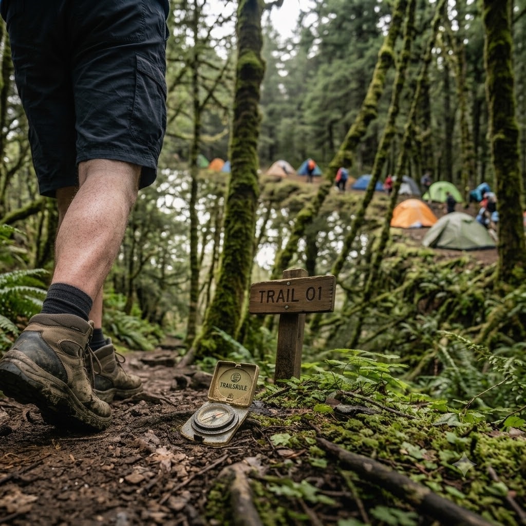 Trekker bước trên cung đường Trail 01